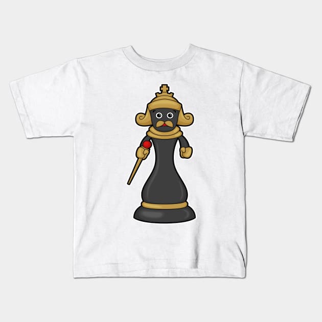 Chess piece King at Chess with Staff Kids T-Shirt by Markus Schnabel